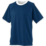 Camiseta de entrenamiento reversible para jóvenes Azul marino / blanco Single Soccer & Shorts
