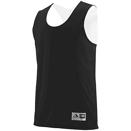Youth Reversible Wicking Tank Black/white Basketball Single Jersey & Shorts