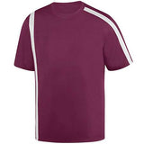 Tercera equipación de ataque juvenil camiseta de fútbol y pantalones cortos individuales granate / blanco