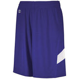 Pantalones cortos de baloncesto de una capa de doble cara para jóvenes Morado / blanco Jersey y
