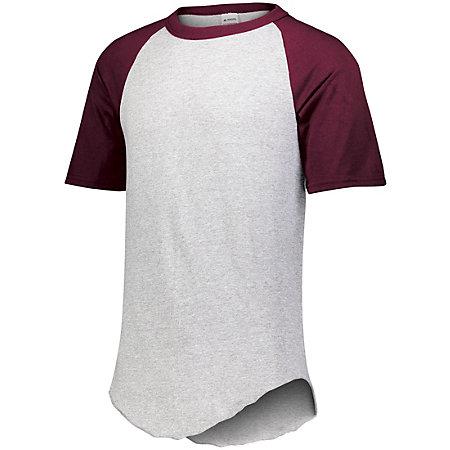 Youth Short Sleeve Baseball Jersey White/maroon