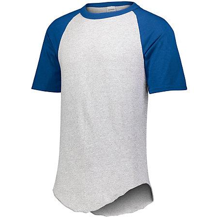 Youth Short Sleeve Baseball Jersey Athletic Heather/royal
