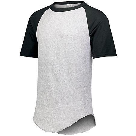 Youth Short Sleeve Baseball Jersey Athletic Heather/black