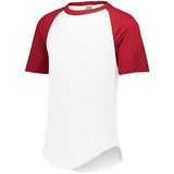 Short Sleeve Baseball Jersey White/red Adult