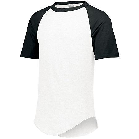 Youth Short Sleeve Baseball Jersey White/black