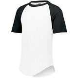 Short Sleeve Baseball Jersey White/black Adult