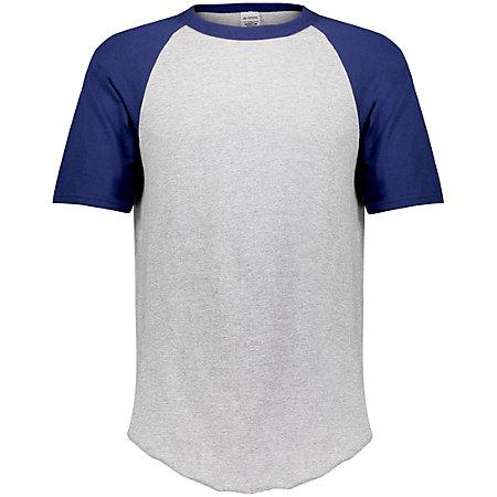 Youth Short Sleeve Baseball Jersey Athletic Heather/navy