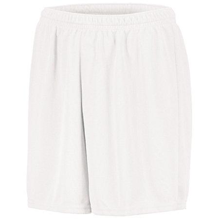 Pantalones cortos de fútbol de malla absorbente para jóvenes, camiseta blanca y