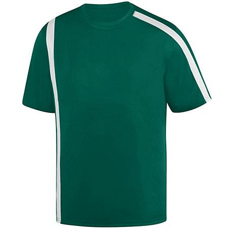 Tercera equipación de ataque juvenil verde oscuro / blanco Single Soccer & Shorts