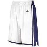 Ladies Legacy Basketball Shorts White/navy Single Jersey &