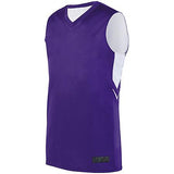 Youth Alley-Oop Reversible Jersey Purple/white Basketball Single & Shorts