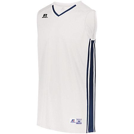 Legacy Basketball Jersey White/navy Adult Single & Shorts