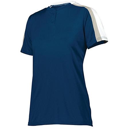 Ladies Power Plus 2.0 Navy/white/silver Grey Softball