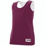 Ladies Reversible Wicking Tank Maroon/white Basketball Single Jersey & Shorts