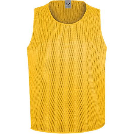 Youth Scrimmage Vest Athletic Gold Single Soccer Jersey & Shorts