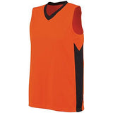 Ladies Block Out Jersey Power Orange/slate Basketball Single & Shorts