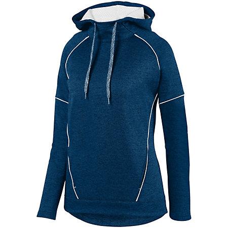 Ladies Zoe Tonal Heather Hoodie Navy/white Basketball Single Jersey & Shorts
