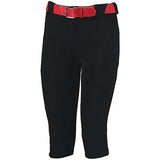 Ladies Low Rise Knicker Length Pant Black Softball