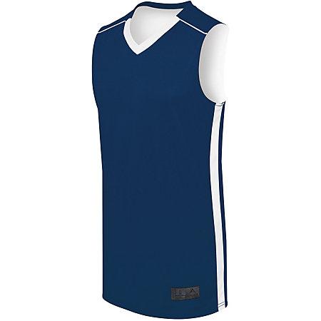 Camiseta Reversible de Competición para Jóvenes Azul marino / blanco Camiseta y pantalones cortos de baloncesto