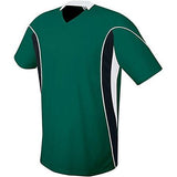 Youth Helix Soccer Jersey Forest/black/white Single & Shorts