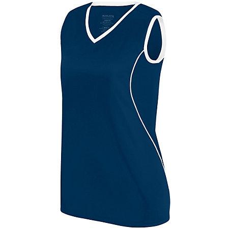 Señoras Firebolt Jersey Azul marino / blanco Softbol