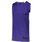 Step-Back Basketball Jersey Purple/white Adult Single & Shorts