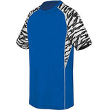 Youth Evolution Printed Shorts Sleeve Jersey Royal/fragment Print/white Single Soccer &