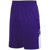 Youth Alley-Oop Reversible Shorts Purple/white Basketball Single Jersey &