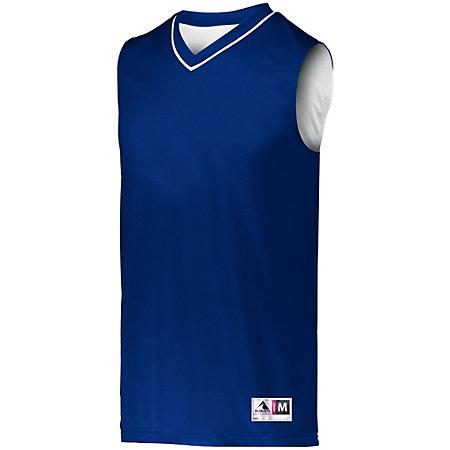 Jersey reversible de dos colores Azul marino / blanco Baloncesto individual y pantalones cortos para adultos