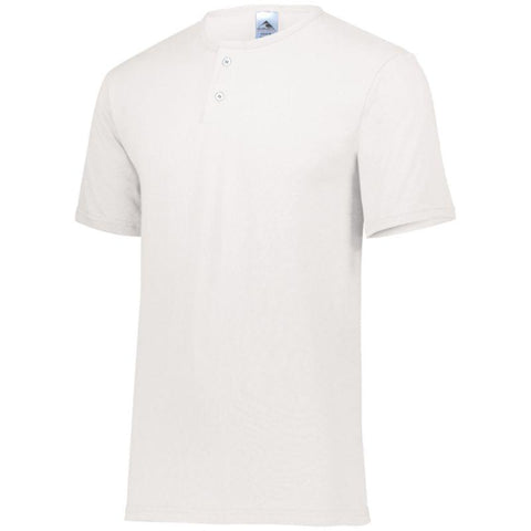 Youth Two-Button Baseball Jersey White