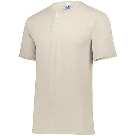 Two-Button Baseball Jersey Silver Grey Adult