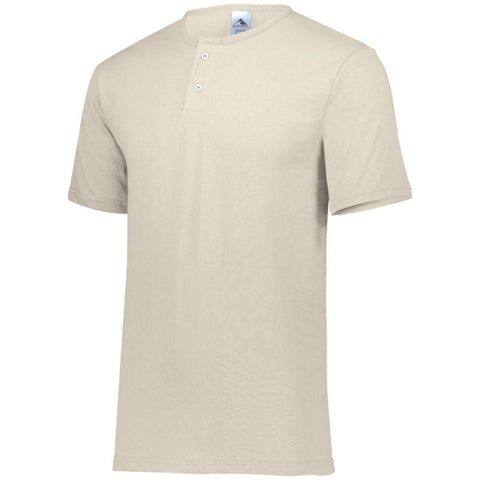 Youth Two-Button Baseball Jersey Silver Grey