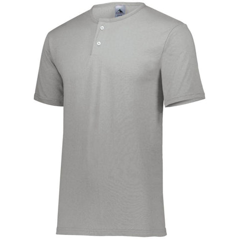 Youth Two-Button Baseball Jersey Athletic Heather