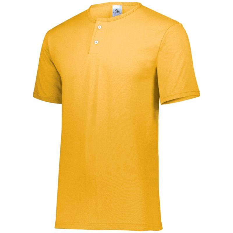 Youth Two-Button Baseball Jersey Gold