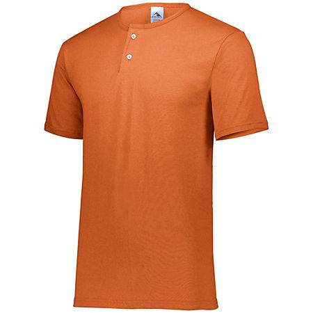 Two-Button Baseball Jersey Orange Adult
