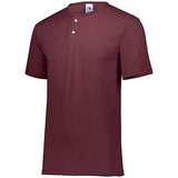 Two-Button Baseball Jersey Maroon Adult