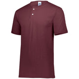 Youth Two-Button Baseball Jersey Maroon
