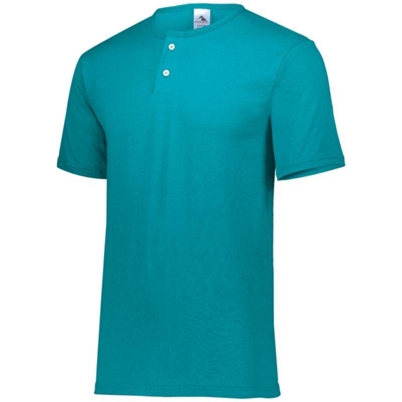 Youth Two-Button Baseball Jersey Teal