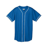 Youth Wicking Mesh Button Front Jersey Royal/white Baseball