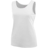 Ladies Training Tank White Basketball Single Jersey & Shorts