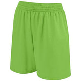 Girls Shortwave Shorts Lime/white Softball