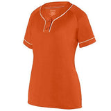 Ladies Overpower Two-Button Jersey Orange/white Softball
