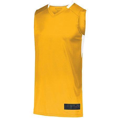 Step-Back Basketball Jersey Gold/white Adult Single & Shorts