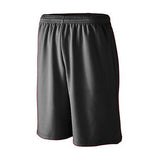 Longer Length Wicking Mesh Athletic Shorts Black Adult Basketball Single Jersey &