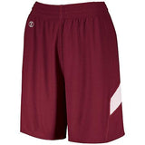Ladies Dual-Side Single Ply Shorts Cardinal/white Basketball Jersey &