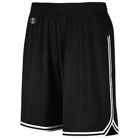 Youth Retro Basketball Shorts Black/white Basketball Single Jersey & Shorts