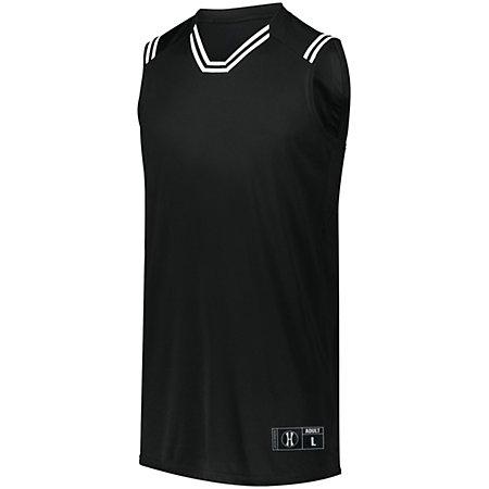 Youth Retro Basketball Jersey Black/white Single & Shorts