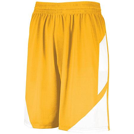 Step-Back Basketball Shorts Gold/white Adult Single Jersey &