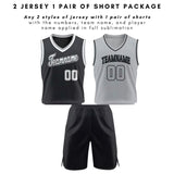 2 Jerseys 1 Pair Of Shorts Basketball Uniform Package