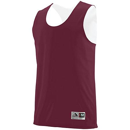 Youth Reversible Wicking Tank Maroon/white Basketball Single Jersey & Shorts